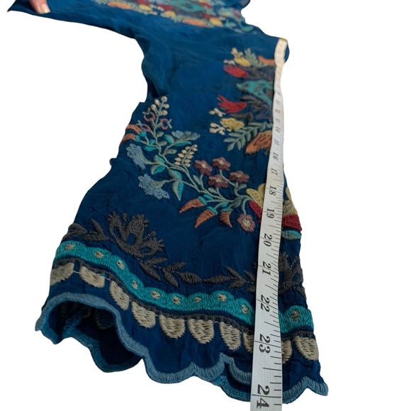 JOHNNY WAS | C28221-9 Heavily Embroidered Cupra Rayon Floral Tunic Top - Picture 9 of 10